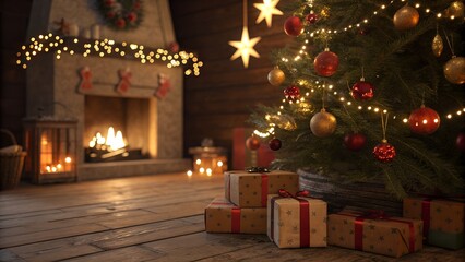 christmas tree in the night