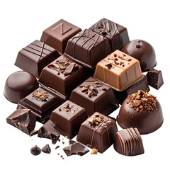 An Assortment of Luxurious Dark and Milk Chocolate Truffles and Pralines
