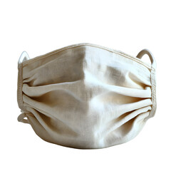 Soft, reusable fabric face mask with pleated design and elastic ear loops, a symbol of health and protection.