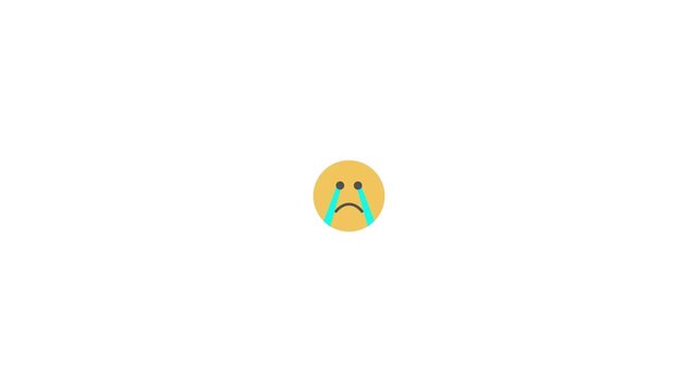 Sad face emoji with disappointed expression