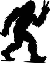 Bigfoot Peace Sign SVG Cut Files for Cricut & Silhouette    © Faisal