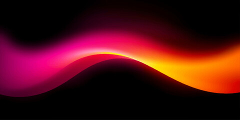 Abstract fire flames background vector features a glowing orange and red sunset sky over dark mountain silhouettes with wave-like clouds and a golden sun dawn light
