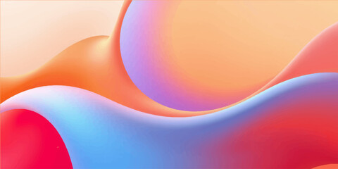 An artistic digital wallpaper featuring a colorful wave design with rainbow swirls and blue motion lines on an abstract vector background texture