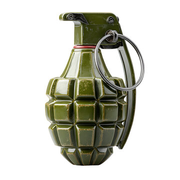 Military grenade with pin and ring