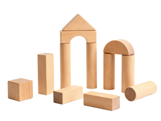 A Didactic Wooden Toy for educational play. A simple, natural Montessori-style item for children's learning.