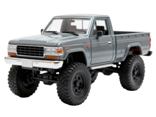 Toy Monster Truck with large, high wheels. A rugged and powerful off-road vehicle for children's adventurous play.