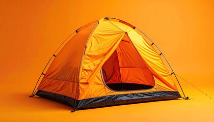 Orange Tent on Orange Background