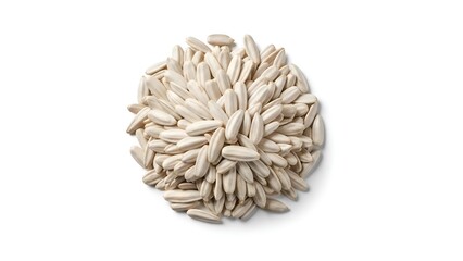 Minimal Top View of White Sunflower Seeds Mockup