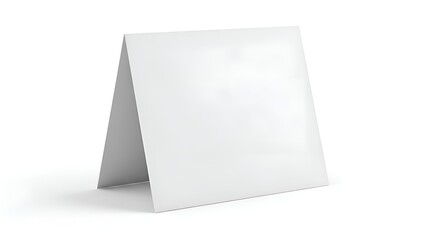 A-Frame Menu Sign Card Stand Mockup on White