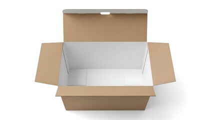 Minimal Empty Takeout Food Packaging Box Isolated