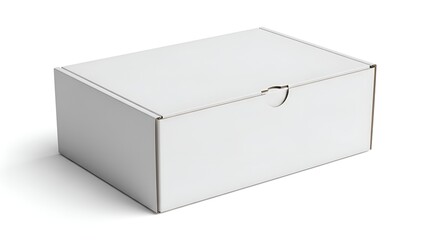 Minimal Product Shipping Box Mockup Isolated on White