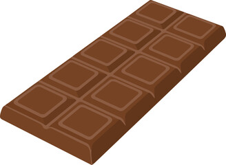 vector illustration of chocolate bar isolated on isolated background