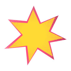 Obraz premium Vibrant Comic Style Starburst with Grainy Texture