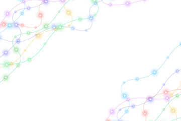 Naklejka premium Pastel Colorful Lights on White Background