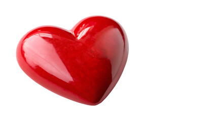 A high quality stock photograph of a single red heart cut out on PNG. AI GENERATED.  