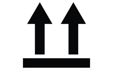Fragile shipping symbol showing two arrows pointing upwards © Sima