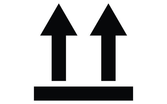Fragile shipping symbol showing two arrows pointing upwards