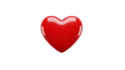 Fototapeta premium High quality stock photograph of a single red heart cut out on PNG. AI GENERATED.
