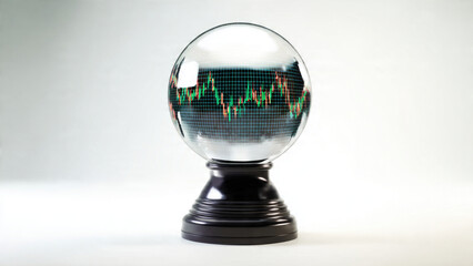 Crystal Ball with Stock Market Graph