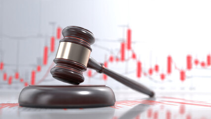 Stock Market Crash with Gavel