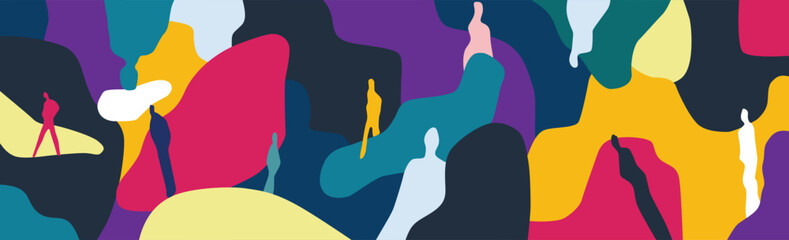 Psychology of people abstract vector colorful illustration