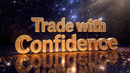 Trade with Confidence - Sparkling Gold Text