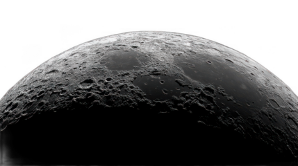 Moon night sky celestial space galaxy isolated on transparent background