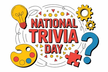 National Trivia Day Illustration Celebrating Knowledge, Fun, and Curiosity