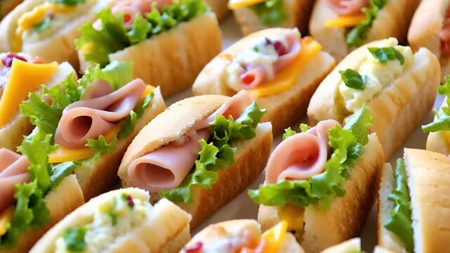 Bunte Mini-Sandwiches Auswahl
