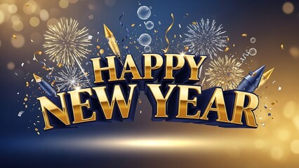 Happy new year celebration illustration