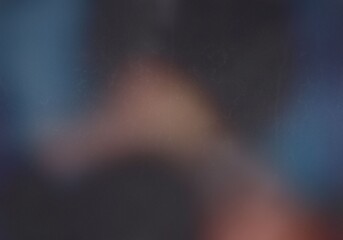 
Soft muted brown and teal blur over dark backdrop with delicate grain, vintage photo look overlay...