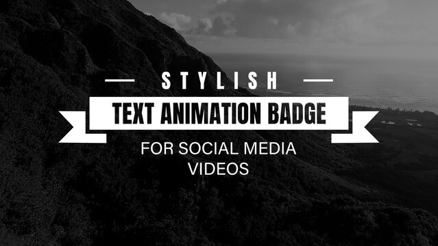 Stylish Text Animation Badge for Social Media