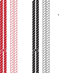 A detailed vector illustration showcases a coiled rope against a neutral grayscale background expertly designed