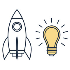 Rocketship Innovation Idea Concept Vector Illustration