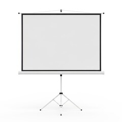 Projector screen isolated on white background