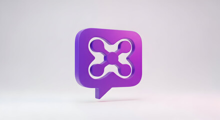 Title: 3D Speech Bubbles Icon — Like & Share
