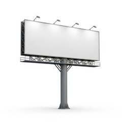 Obraz premium Blank billboard, isolated on white background