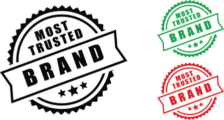 Most Trusted Brand Stamp Vector &ndash; Premium Circular Badge Seal Design