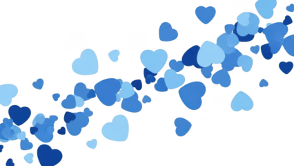 Scattered hearts icon isolated on transparent background