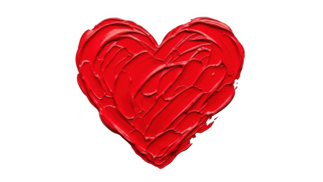 Red heart icon isolated on transparent background - Powered by Adobe