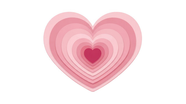 Gradient heart icon isolated on transparent background