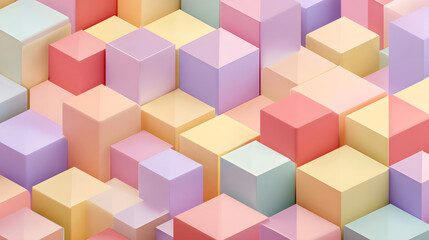 Obraz premium Colorful 3D Cubes Abstract Pattern Background
