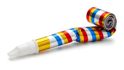 Festive Party Horn on a white background, perfect for celebrations! 