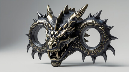 Dragonthemed brass knuckle weapon