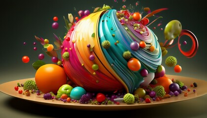 spherical surprise a culinary composition of contrasting colors and textures