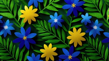 australian icon pattern, a modern and vibrant seamless pattern with stylized australian icons and a bold color palette for a cheerful and contemporary feel