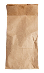 Brown Paper Bag Mockup For Grocery Shopping, Packaging, And Brand Concepts isolated on a white background