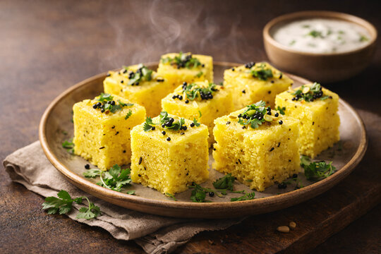 gujrati food dish khaman dhokla
