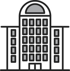 Bank icon outline multistyle vector illustrations concept