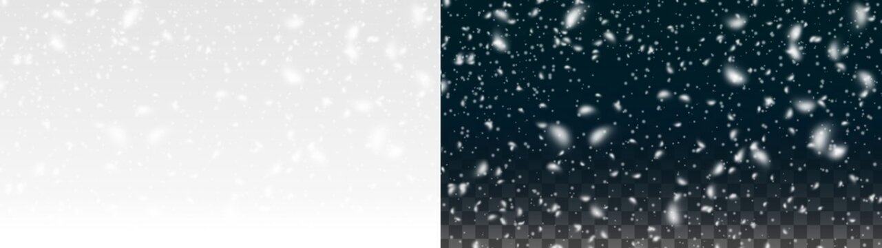 Falling snow overlay PNG, realistic white snowfall particles on transparent background for winter photo editing and graphic design